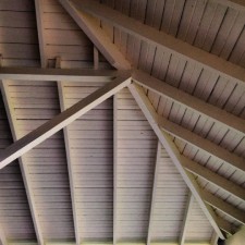 The porch roof at the events pavilion.