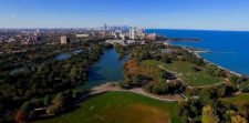 Jackson Park, Chicago, aerial view
