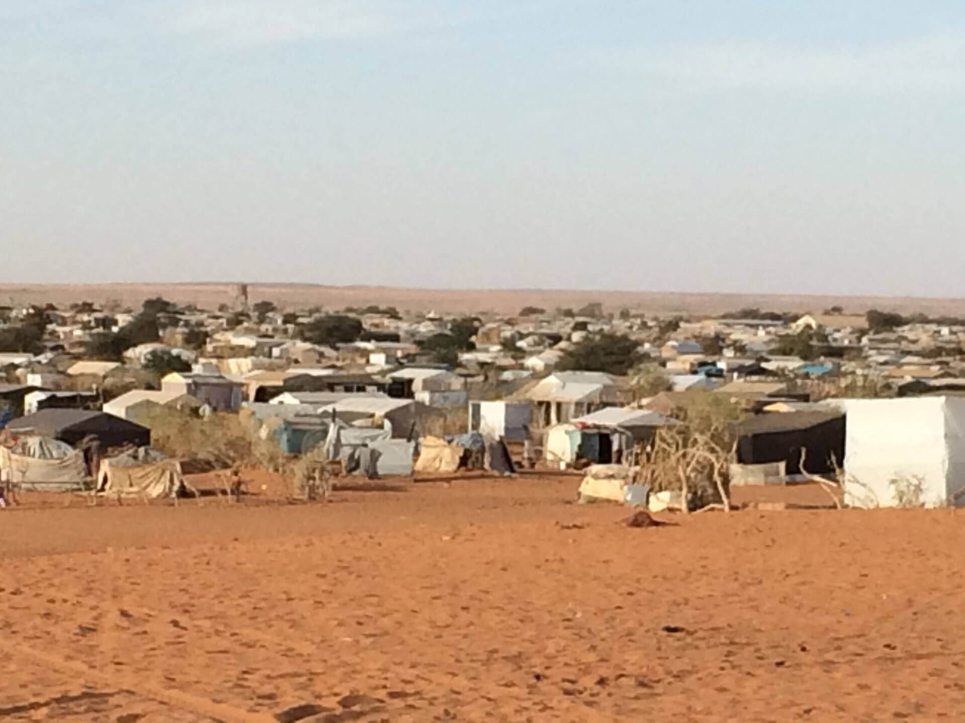 M’Bera camp in Bassikounou, Mauritania on the border with Mali