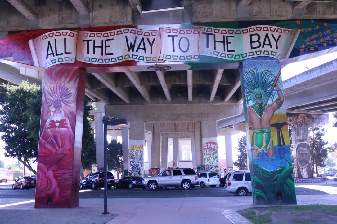 underpass art: all the way to the bay