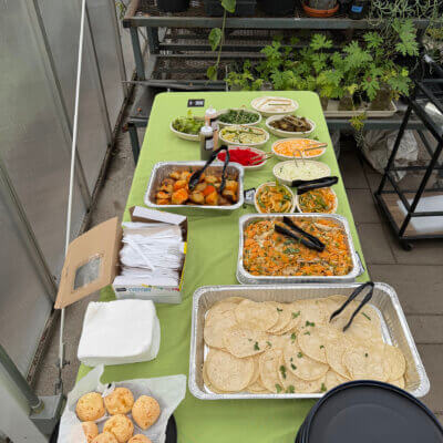 Food spread provided by Bono restaurant